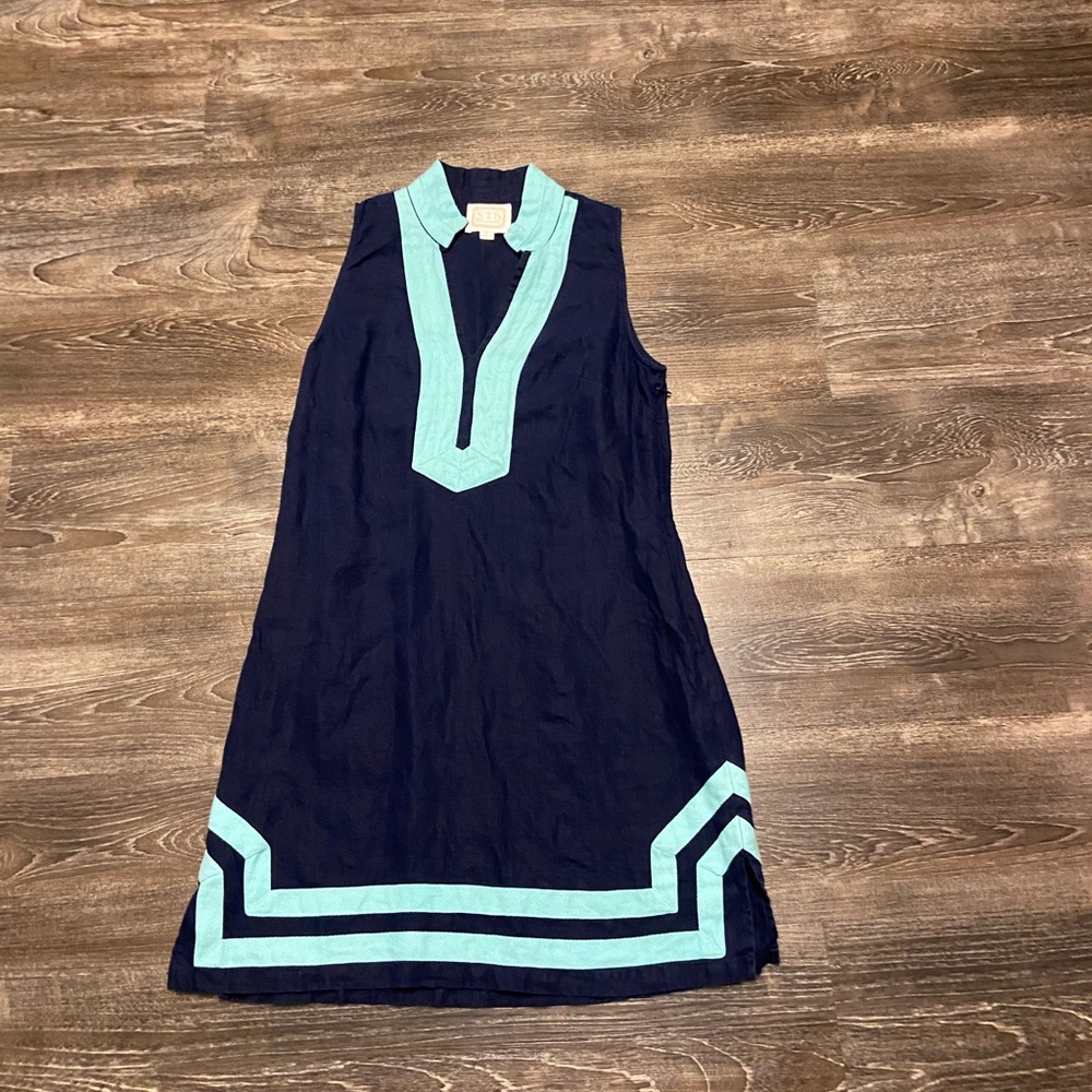 Sail to Sable Tunic Size Large Navy and Blue